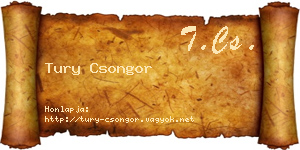 Tury Csongor névjegykártya